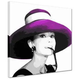 obrazy-30x30-hepburn-w-kapeluszu