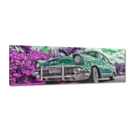 obrazy-120x40-klasyczne-auto-w-turkusie