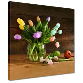 obrazy-30x30-bukiet-kolorowe-tulipany