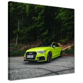 obrazy-30x30-limonkowe-audi-auto