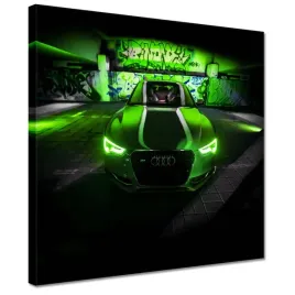obrazy-30x30-limonkowe-audi-samochody