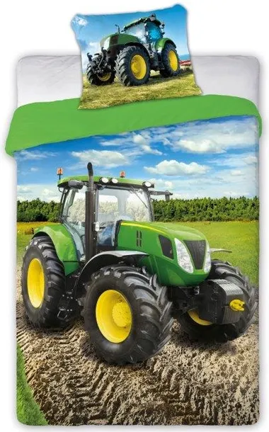 POŚCIEL ŚWIECĄCA 140x200 CIĄGNIK FARMA JOHN DEERE TRAKTOR