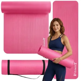 mata-do-cwiczen-joga-fitness-190x61x1-cm-gruba-antyposlizgowa-rozowa