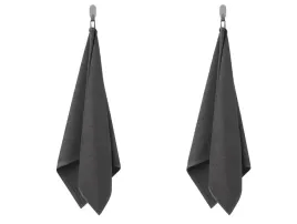 ikea-vagsjon-recznik-frotte-50x100-bawelna-szary-komplet-2-sztuki