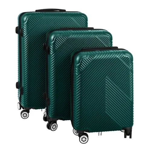 Zestaw walizek 3w1- zielone Trizand 27672
