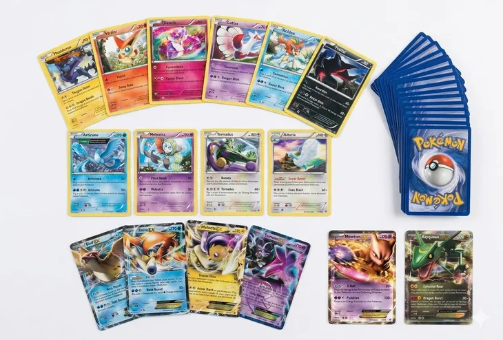 Zestaw 50 Kart Pokemon W Tym 10 Holo Nowe Oryginalne Na Prezent Dziecko
