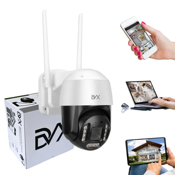 KAMERA WiFI ZEWNĘTRZNA OBROTOWA PTZ LAN IP 8MPx DVX 4k HD P2P ZOOM 5x PRO