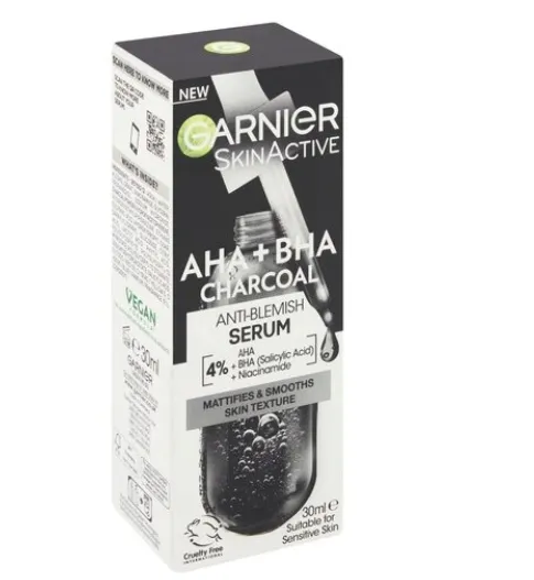 garnier-pure-active-aha-bha-charcoal-serum-30ml
