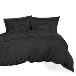posciel-bambusowa-220x200-czarna-paski-satyna-jednobarwna-2-poszewki-70x80