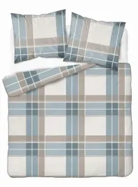 posciel-z-perkalu-160x200-niebiesko-bezowa-w-krate-soft-garden