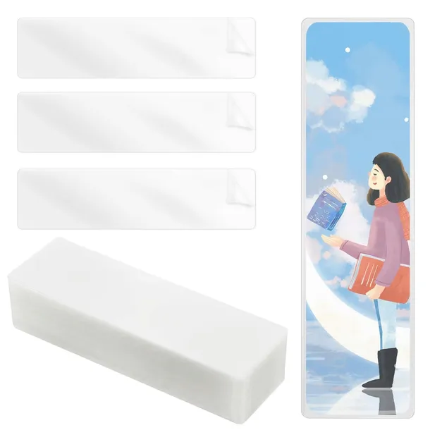 WORECZKI DO LAMINOWANIA ZAKŁADEK 50SZT 21X5,1CM PRZEZROCZYSTE 0,125MM