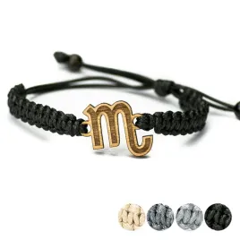 drewniana-bransoletka-znak-zodiaku-skorpion-aniegre-pleciona