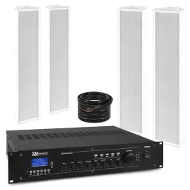 system-zewnetrznych-glosnikow-kolumnowych-4-x-ocs5-50w-100v-ipx4-z-wzmacnia