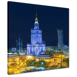 obrazy-40x40-warszawa-noca-palac