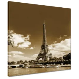 obrazy-40x40-fotka-wiezy-eiffla-sepia