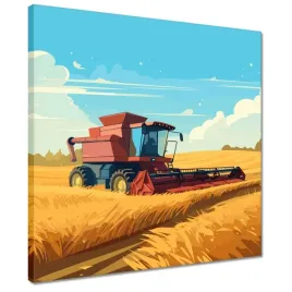 obrazy-40x40-kombajn-podczas-koszenia-zboza