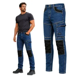 spodnie-meskie-jeans-robocze-elastyczne-wzmocnione-wygodne-stretch-bhp-l