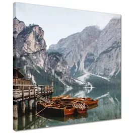 obrazy-40x40-gorska-przystan-z-lodkami