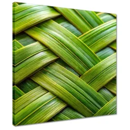 obrazy-40x40-zielona-plecionka-zielony-rattan