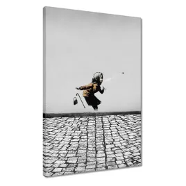 obrazy-40x60-banksy-kichajaca-babcia