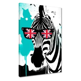 obrazy-40x60-zebra-punk-star-turkus