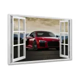 obrazy-90x60-czerwone-audi-samochod