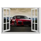 obrazy-90x60-czerwone-audi-samochod-stan-nowy