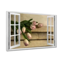 obrazy-90x60-bukiet-rozowych-tulipanow