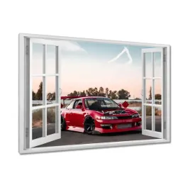 obrazy-90x60-sportowe-czerwone-auto