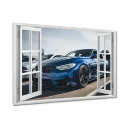 obrazy-90x60-niebieskie-bmw-m3-auto