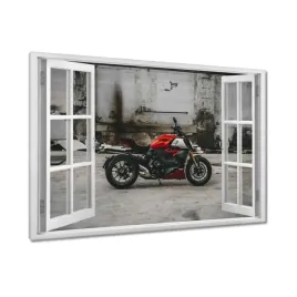 obrazy-60x40-czerwone-ducati-motocykl