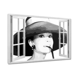 obrazy-60x40-hepburn-z-kapeluszem