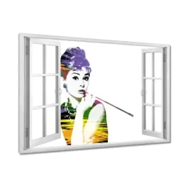 obrazy-120x80-audrey-hepburn-cygaretka