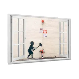 obrazy-120x80-banksy-hydrant-graffiti