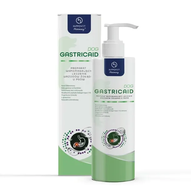 Hippovet Pharmacy GastricAid Dog wspomaga leczenie wrzodów u psów 250ml