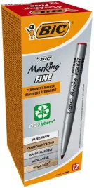 marker-pernamentny-czerwony-bic-marking-fine-pocket-ecolutions-12-szt
