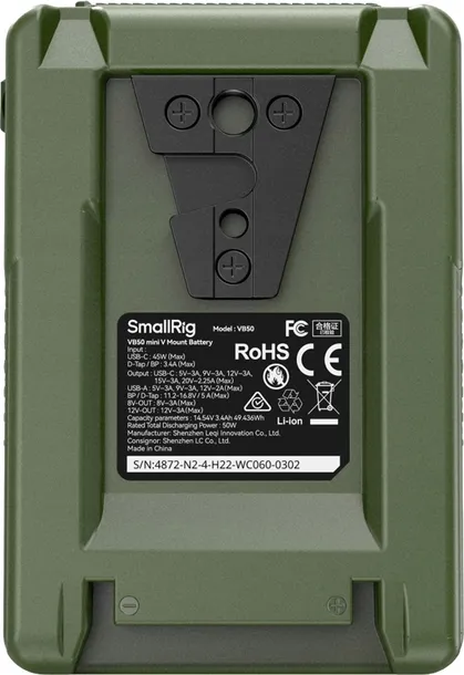 smallrig-4872-v-mount-battery-mini-vb50-green-model-smallrig-4872