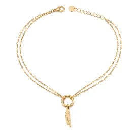 bransoletka-zlota-piorko-i-kolko-stal-chirurgiczna-316l-regulowana-minimal