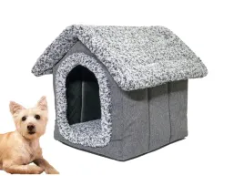 buda-legowisko-domek-dla-psa-kota-38x44x45-cm-szare-miekkie-puszyste