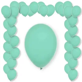 balony-pastel-matte-green-decomex-turkusowy-9-100-szt