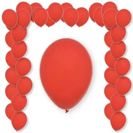 balony-pastel-red-decomex-czerwony-9-100-szt