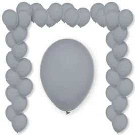 balony-pastel-gray-decomex-szary-9-100-szt