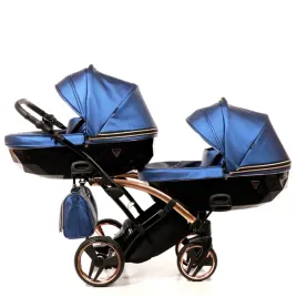 wozek-dla-dzieci-blizniakow-2w1-junama-fluo-line-duo-slim-niebieski-tandem