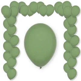 balony-pastel-eucalyptus-decomex-oliwkowy-9-100-szt