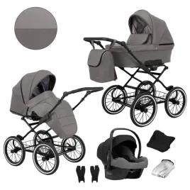 kunert-romantic-wozek-dzieciecy-3w1-retro-10-grafit-eco-or-fotelik-cosmo