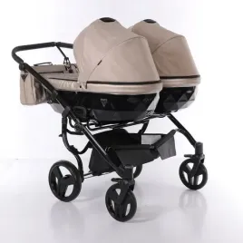 wozek-blizniaczy-2w1-junama-saphire-duo-bezowy-jeden-obok-drugiego