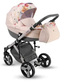wozek-3w1-fotel-lonex-carello-3w1-kwiaty-torba