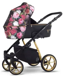 wozek-dzieciecy-2w1-w-roze-zlota-rama-w-piekne-kwiaty-lonex-pax-rose