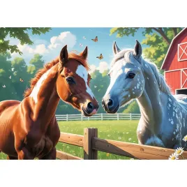puzzle-200-ukladanka-zwierzeta-piekne-konie-rumaki-zagroda-polana-7-trefl