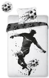 posciel-140x200-bawelniana-pilkarz-szaro-biala-pilka-football-mlodziezowa